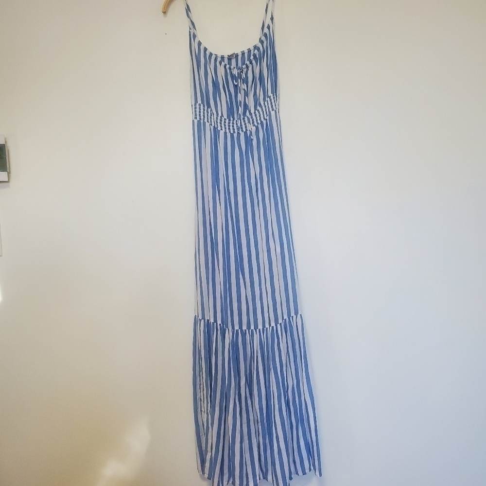 Old Navy Maternity Striped Tiered Maxi Dress - Picture 3 of 6